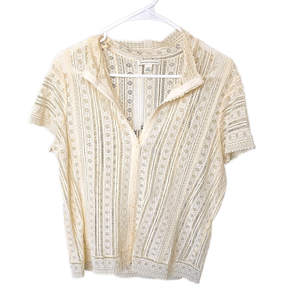 Banana Republic Lace Top L